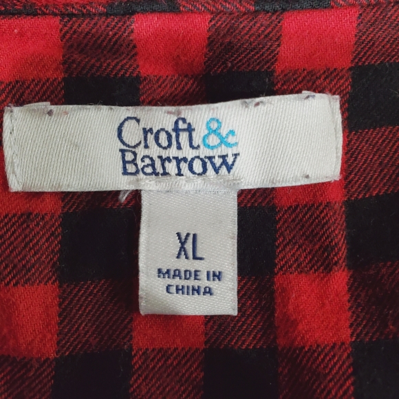 Croft & Barrow Button Up Top Size XL Long Sleeve - Picture 8 of 9
